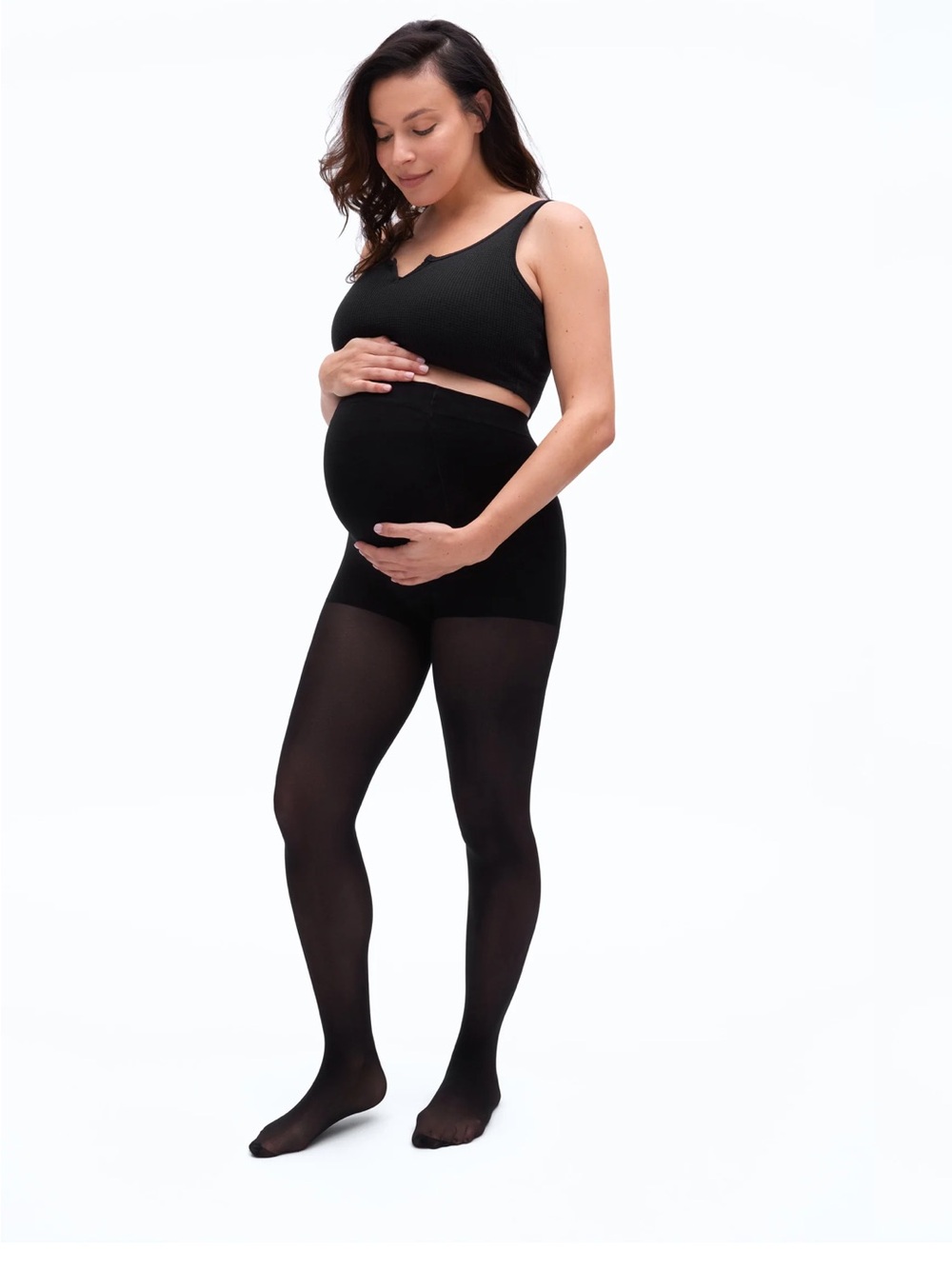 Black Sheertex Maternity Tights
